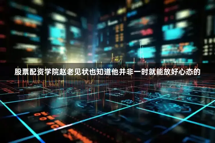 股票配资学院赵老见状也知道他并非一时就能放好心态的